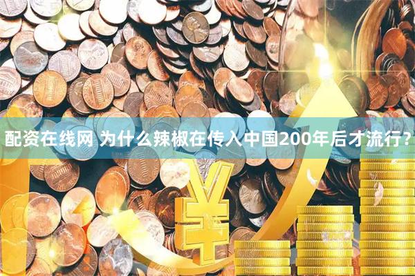 配资在线网 为什么辣椒在传入中国200年后才流行？