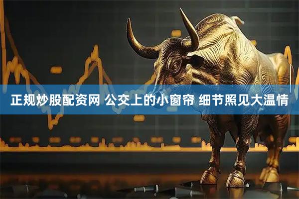 正规炒股配资网 公交上的小窗帘 细节照见大温情